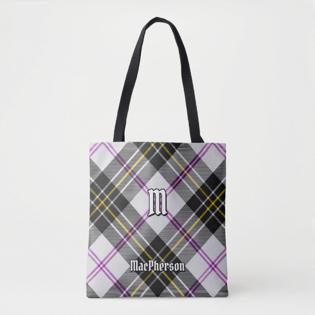 Clan MacPherson Dress Tartan Tote Bag (Front)