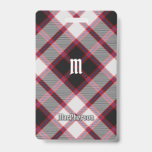 Clan MacPherson Hunting Tartan Badge ID Badge (Front)