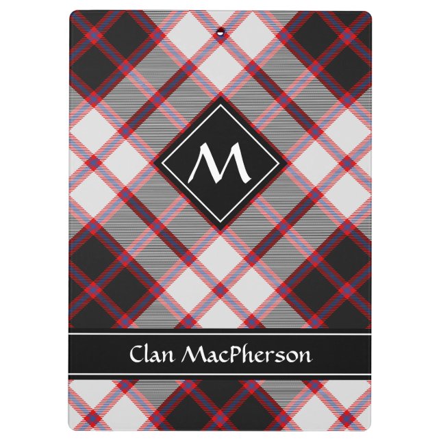 Clan MacPherson Hunting Tartan Clipboard (Back)