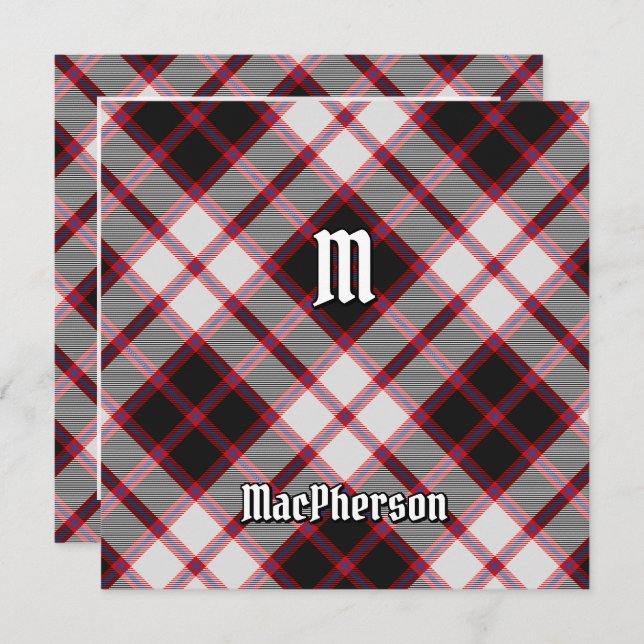 Clan MacPherson Hunting Tartan Invitation (Front/Back)