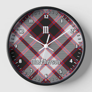 Clan MacPherson Hunting Tartan Large Clock