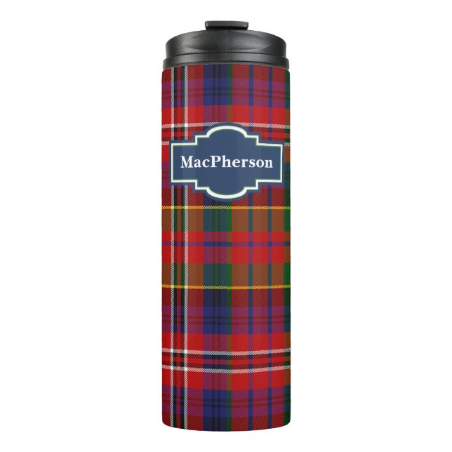 Clan MacPherson Plaid Custom Thermal Tumbler (Front)