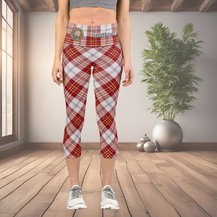 Clan MacPherson Red Dress Tartan Capri Leggings