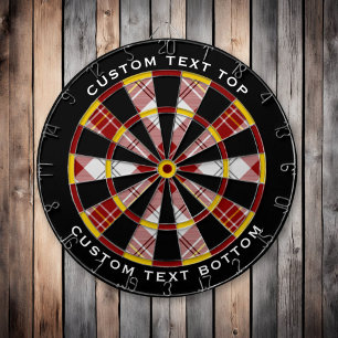 Clan MacPherson Red Dress Tartan Dart Board