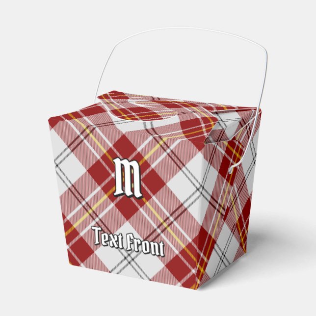 Clan MacPherson Red Dress Tartan Favour Box (Front Side)