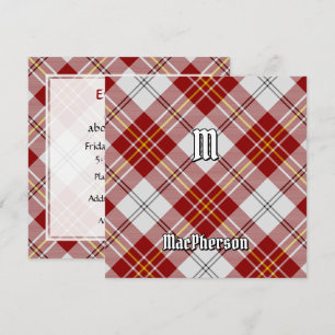 Clan MacPherson Red Dress Tartan Invitation