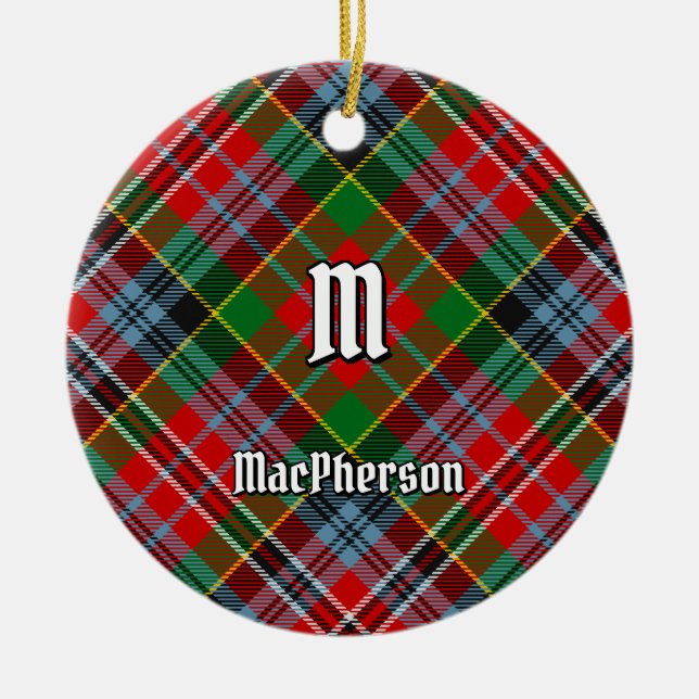 Clan MacPherson Tartan Ceramic Ornament (Front)