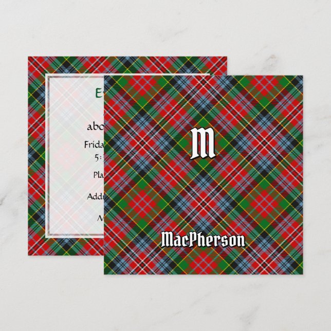 Clan MacPherson Tartan Invitation (Front/Back)
