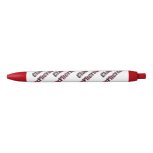 Clan MacPherson Tartan Logo, Blue Ink Pen