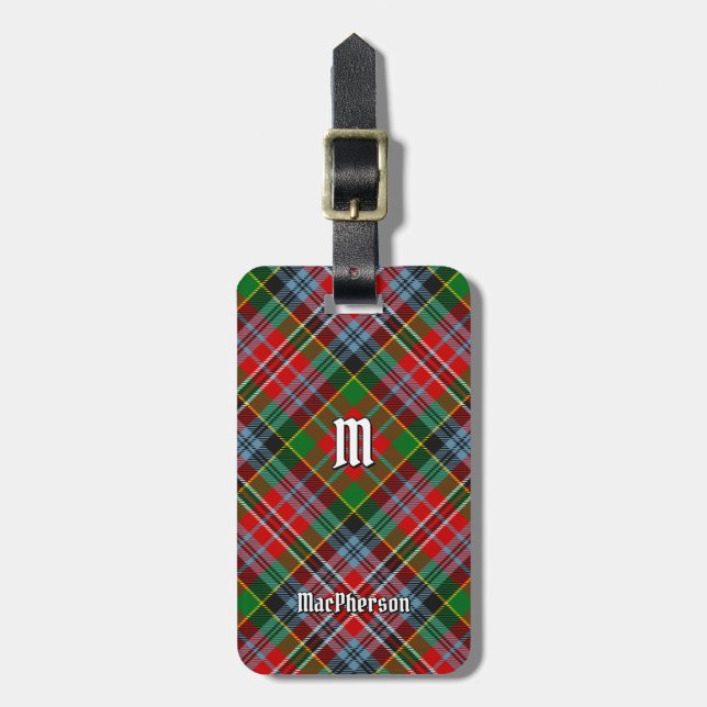 Clan MacPherson Tartan Luggage Tag (Front Vertical)