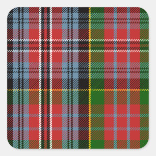 Clan MacPherson Tartan Square Sticker