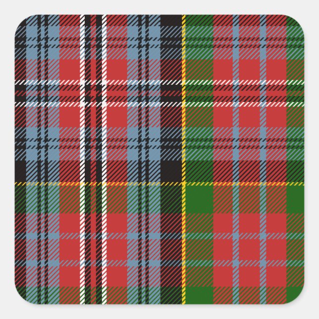 Clan MacPherson Tartan Square Sticker (Front)