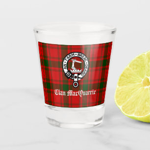Clan MacQuarrie Tartan and Crest   Shot Glass