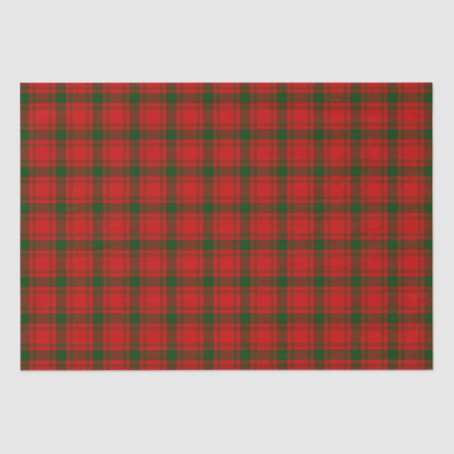Clan MacQuarrie Tartan and Crest   Tissue Paper (Front)