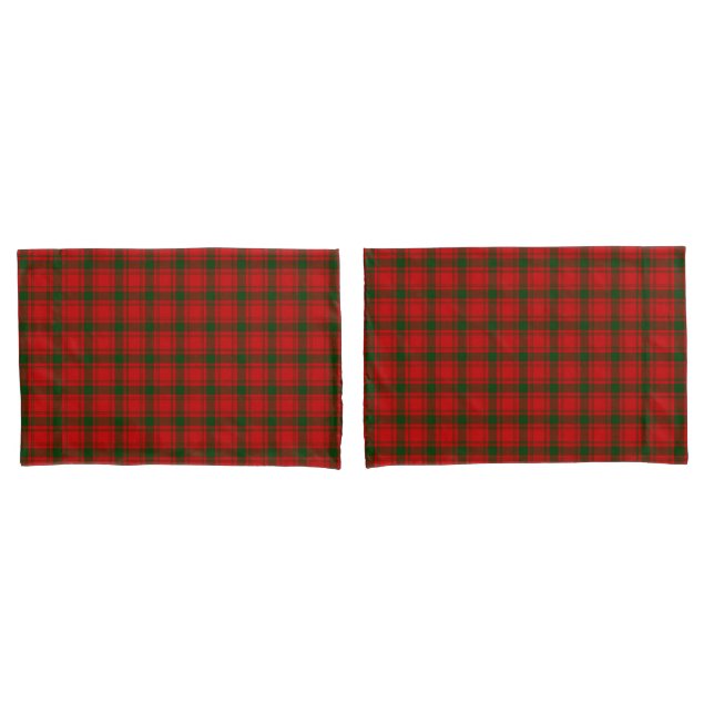 Clan MacQuarrie Tartan Plaid Pillowcase (Front-Set)