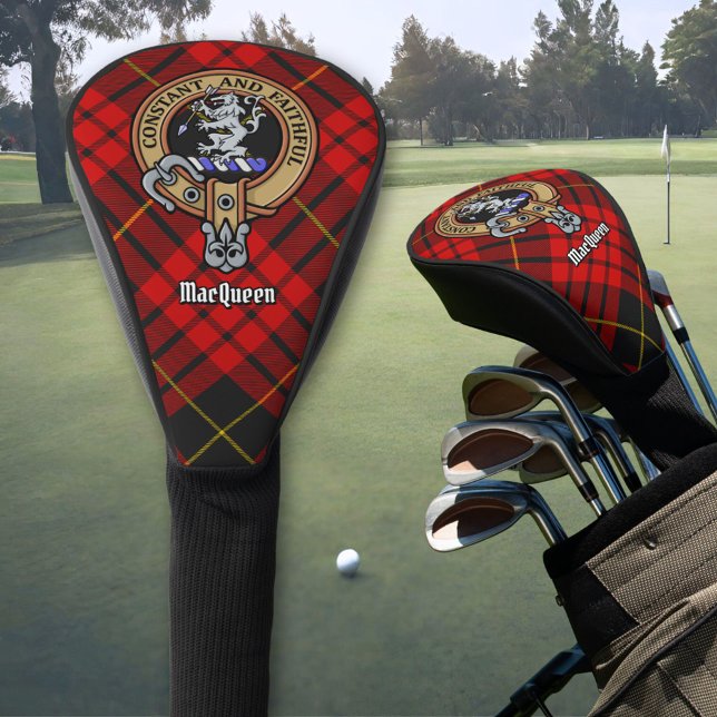 Clan MacQueen Crest over Tartan Golf Head Cover (Creator Uploaded)