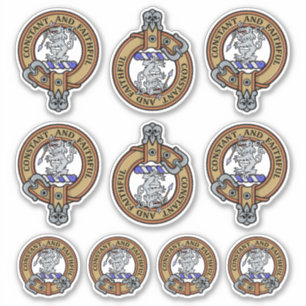 Clan MacQueen Crest Sticker Set