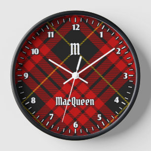 Clan MacQueen Tartan Clock