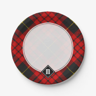 Clan MacQueen Tartan Paper Plate