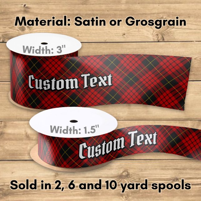 Clan MacQueen Tartan Satin Ribbon (Creator Uploaded)