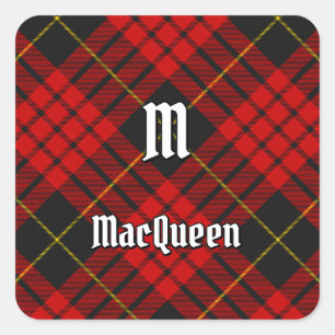 Clan MacQueen Tartan Square Sticker