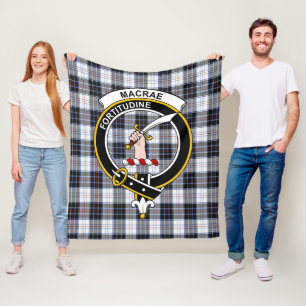 Clan MacRae Dress Modern Tartan Plaid Fleece Blanket