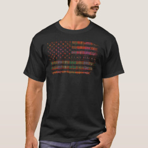 Clan MacRae of Inverinate Scottish tartan US flag T-Shirt