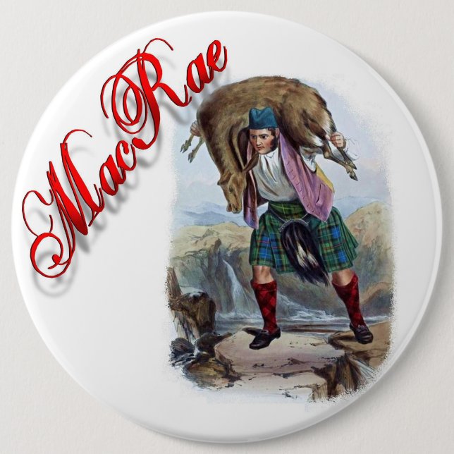 Clan MacRae Scottish Dream Button (Front)