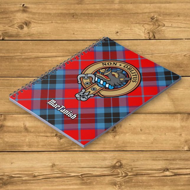 Clan MacTavish Crest over Tartan Notebook (Creator Uploaded)