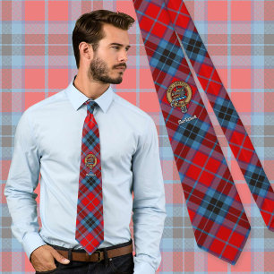 Clan MacTavish Crest over Tartan Tie