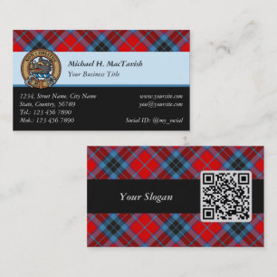 Clan MacTavish Tartan Business Card