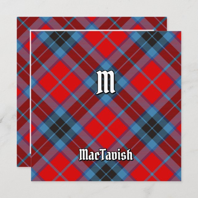 Clan MacTavish Tartan Invitation (Front/Back)