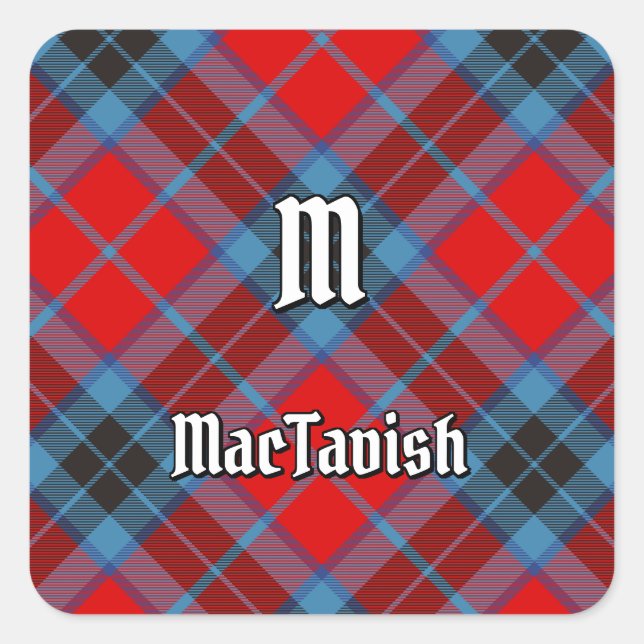 Clan MacTavish Tartan Square Sticker (Front)