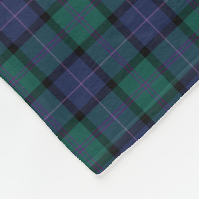Clan MacThomas Tartan Scottish Plaid Fleece Blanket (Corner)