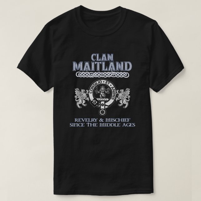 Clan Maitland crest Scottish clans Scottish surnam T-Shirt (Design Front)