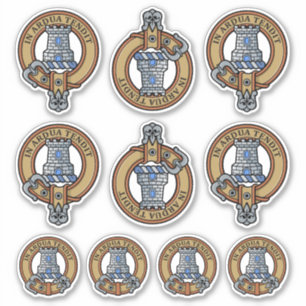 Clan Malcolm Crest Sticker Set