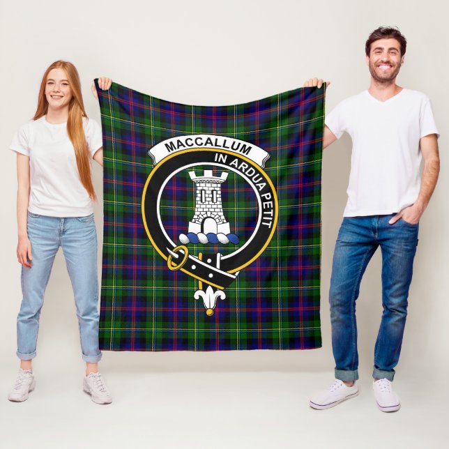 Clan Malcolm Moderm Tartan Plaid Fleece Blanket (In Situ)