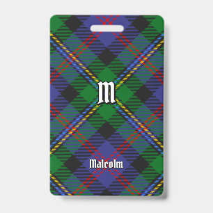 Clan Malcolm Tartan ID Badge