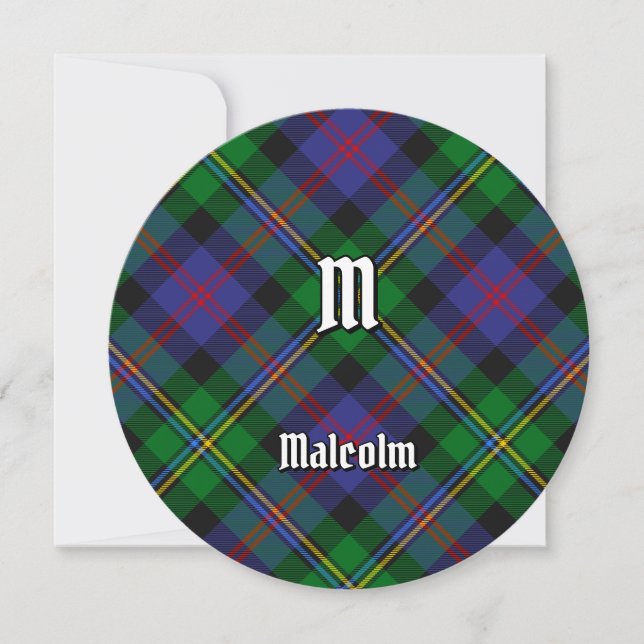 Clan Malcolm Tartan Invitation (Front)