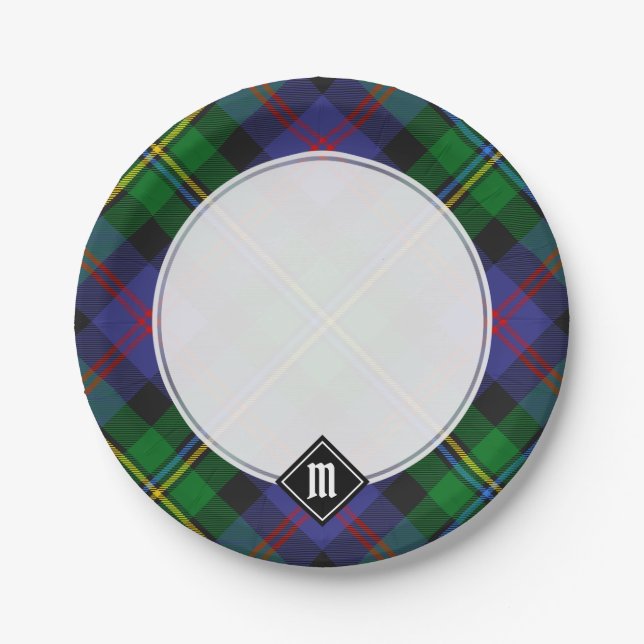 Clan Malcolm Tartan Paper Plate (Front)