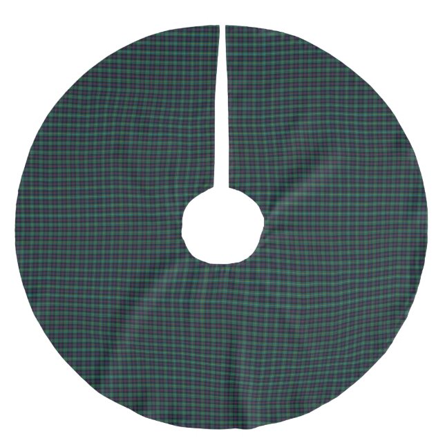 Clan Malcolm Tartan Plaid Brushed Polyester Tree Skirt (Front)