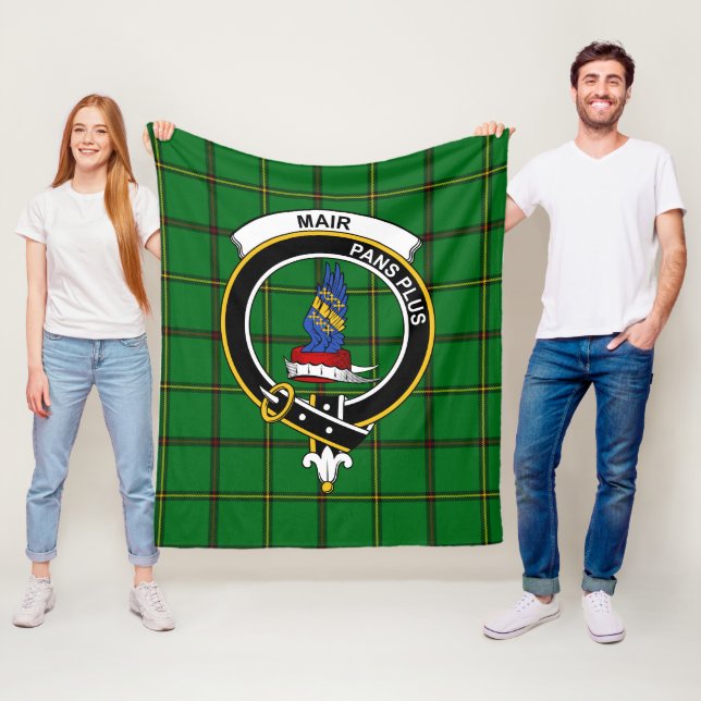 Clan Mar Tribe Tartan Plaid Fleece Blanket (In Situ)