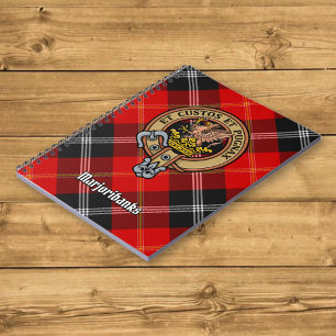 Clan Marjoribanks Crest over Tartan Notebook