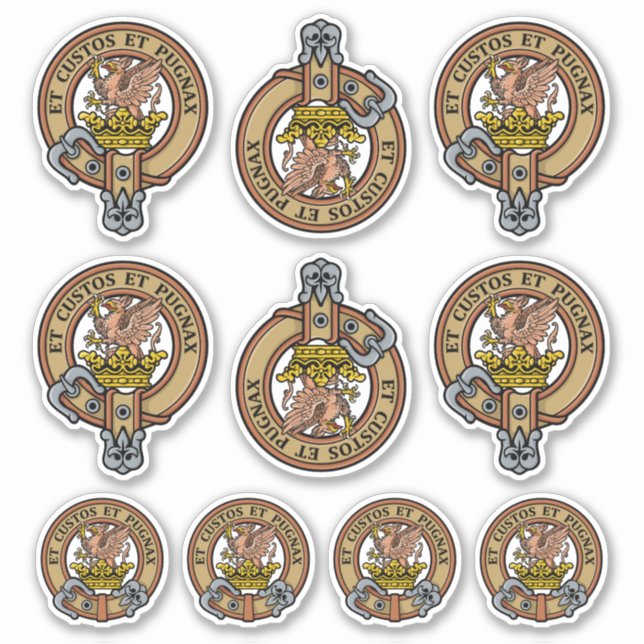 Clan Marjoribanks Crest Sticker Set (Front)