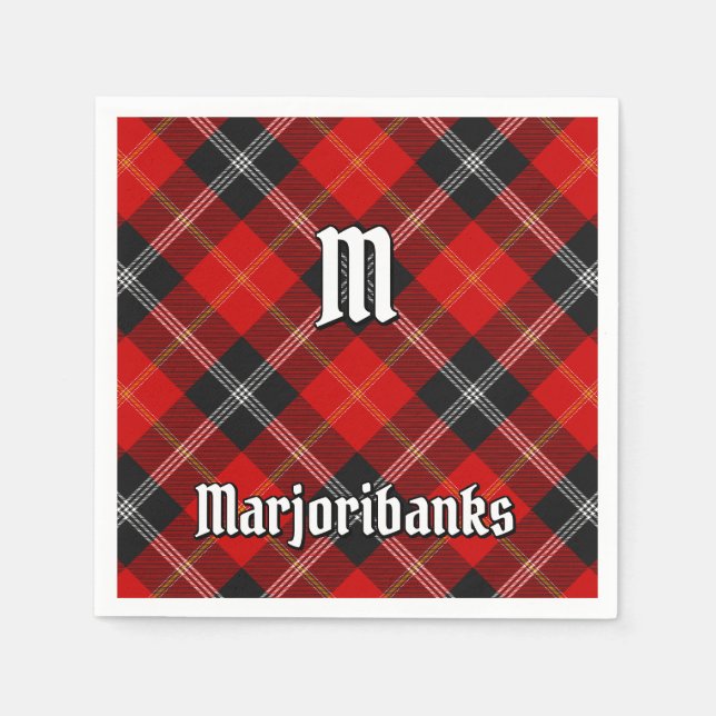 Clan Marjoribanks Tartan Napkin (Front)