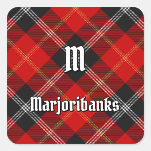 Clan Marjoribanks Tartan Square Sticker