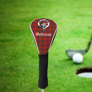 Clan Matheson Crest Badge and Tartan Golf Head Cover
