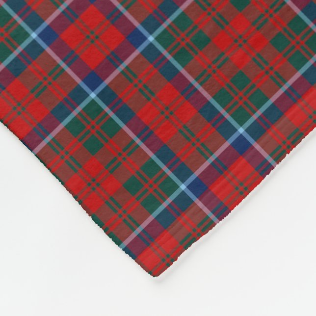 Clan Matheson Tartan Scottish Plaid Pattern Fleece Blanket (Corner)