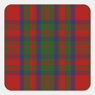 Clan Matheson Tartan Square Sticker