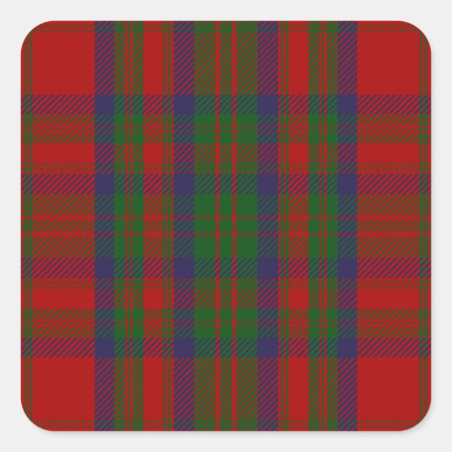 Clan Matheson Tartan Square Sticker (Front)